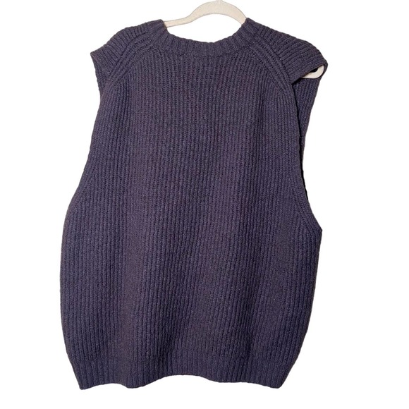 H&M x John Boyega knit wool-blend sweater vest brown sz Large - Picture 4 of 6